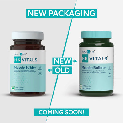 HK Vitals Muscle Builder (210mg Ashwgandha + 200mg Shatavari) - HK Vitals