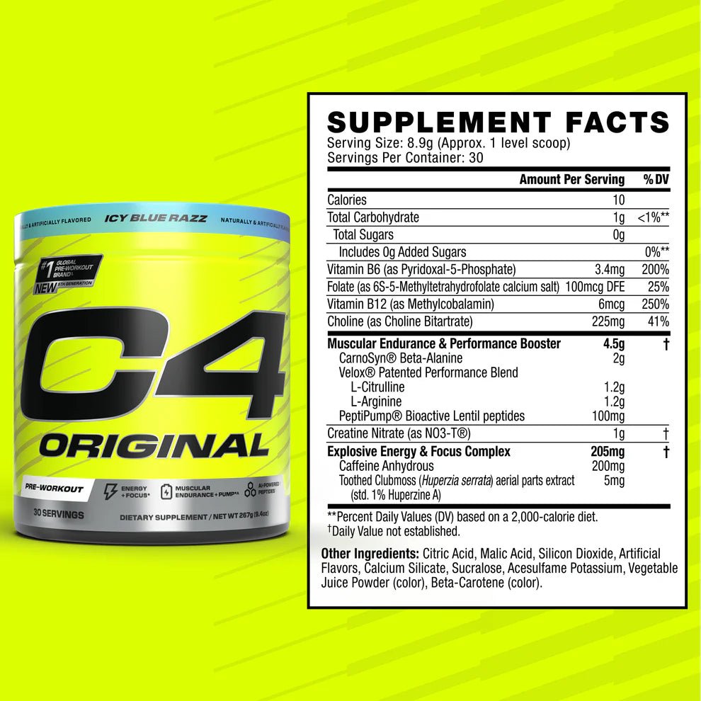 Cellucor C4 Original Pre Workout Powder, 50 Servings, New - Cellucor