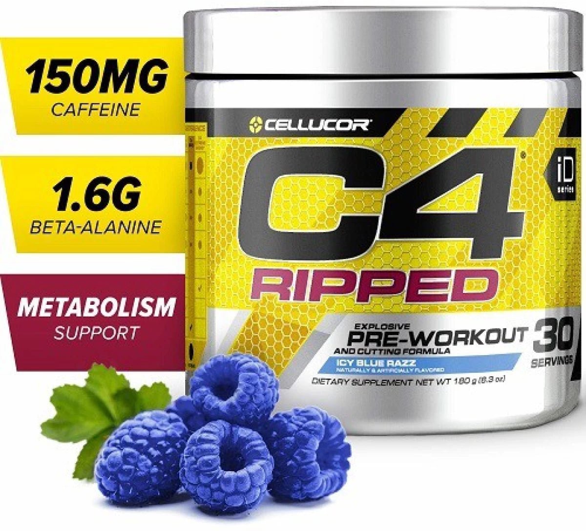 Cellucor C4 Ripped Pre Workout Powder, 30 Servings - Cellucor