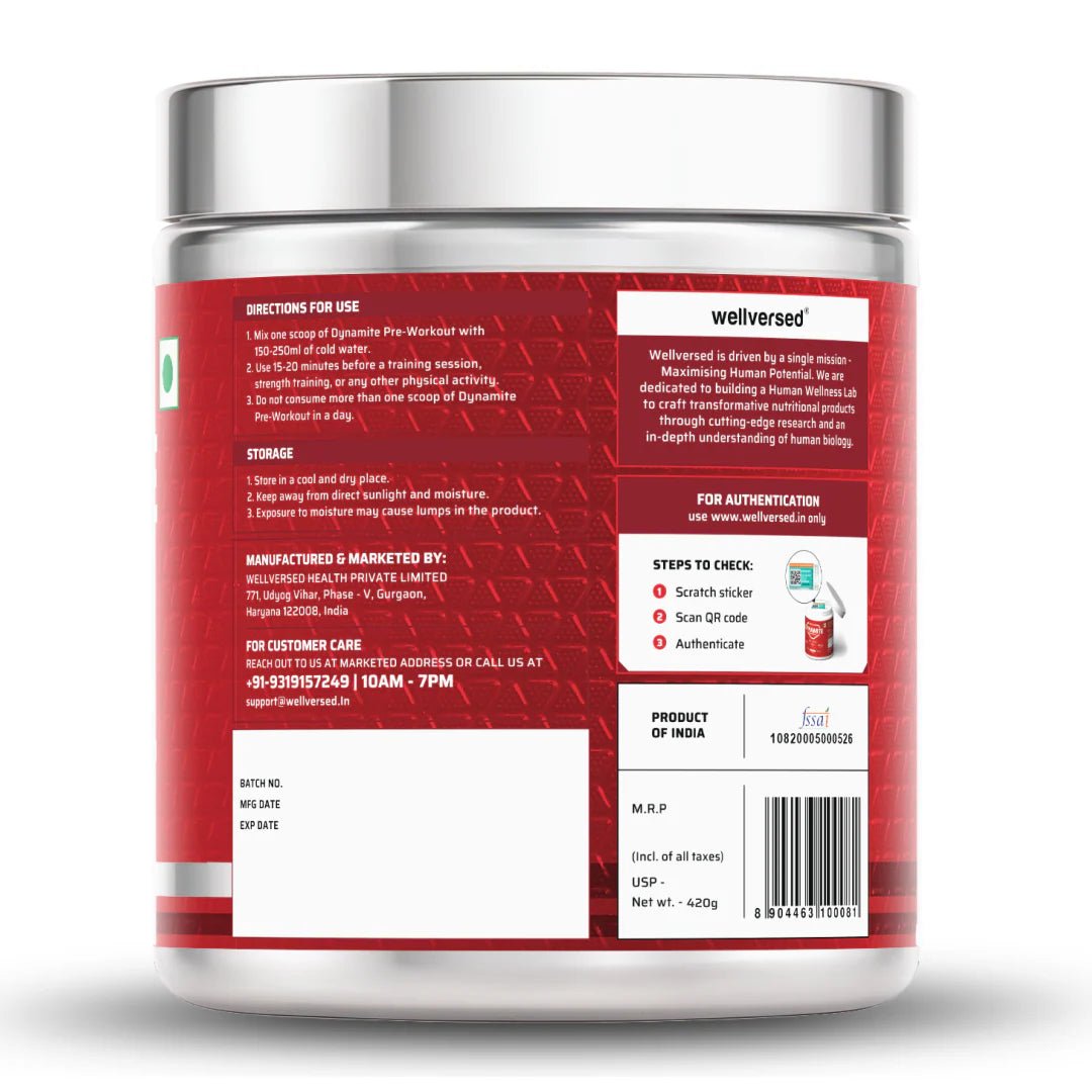 Dynamite Pre Workout by Wellcore, 30 Servings - Wellcore