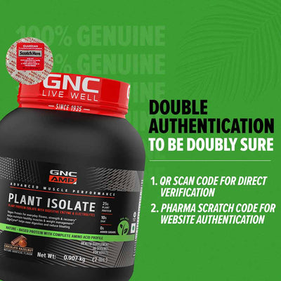 GNC AMP Plant Isolate, 2Lbs, Chocolate Hazelnut - GNC