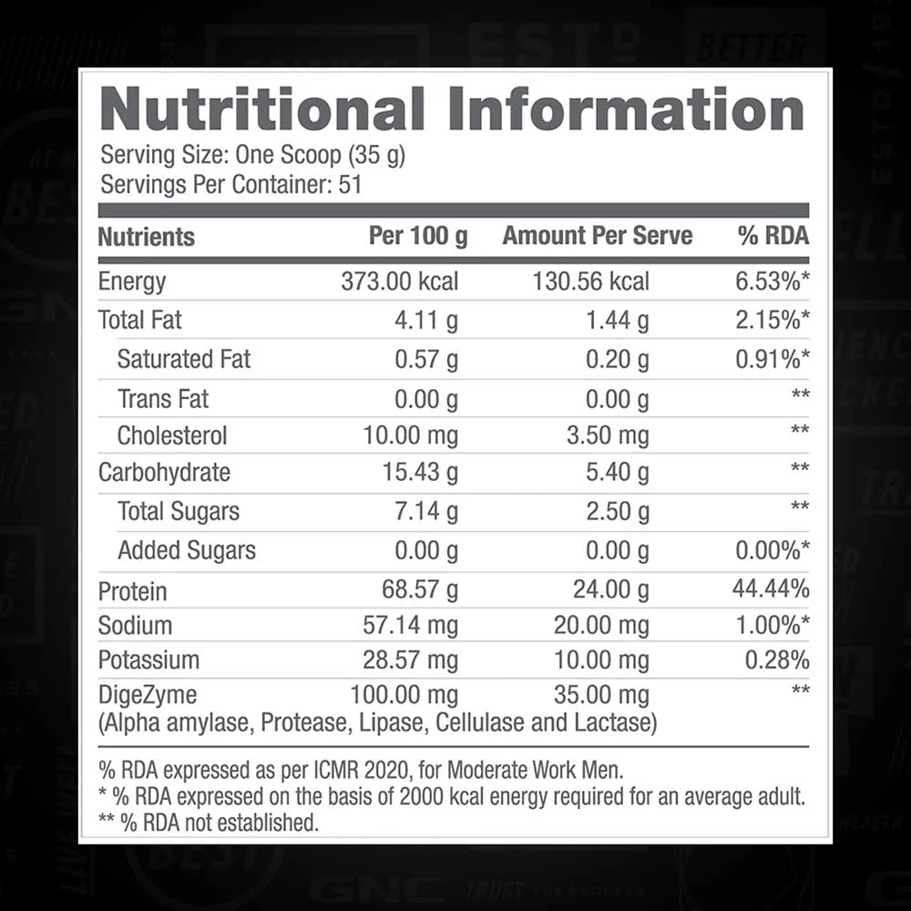 GNC Pro Performance 100% Whey Protein - GNC