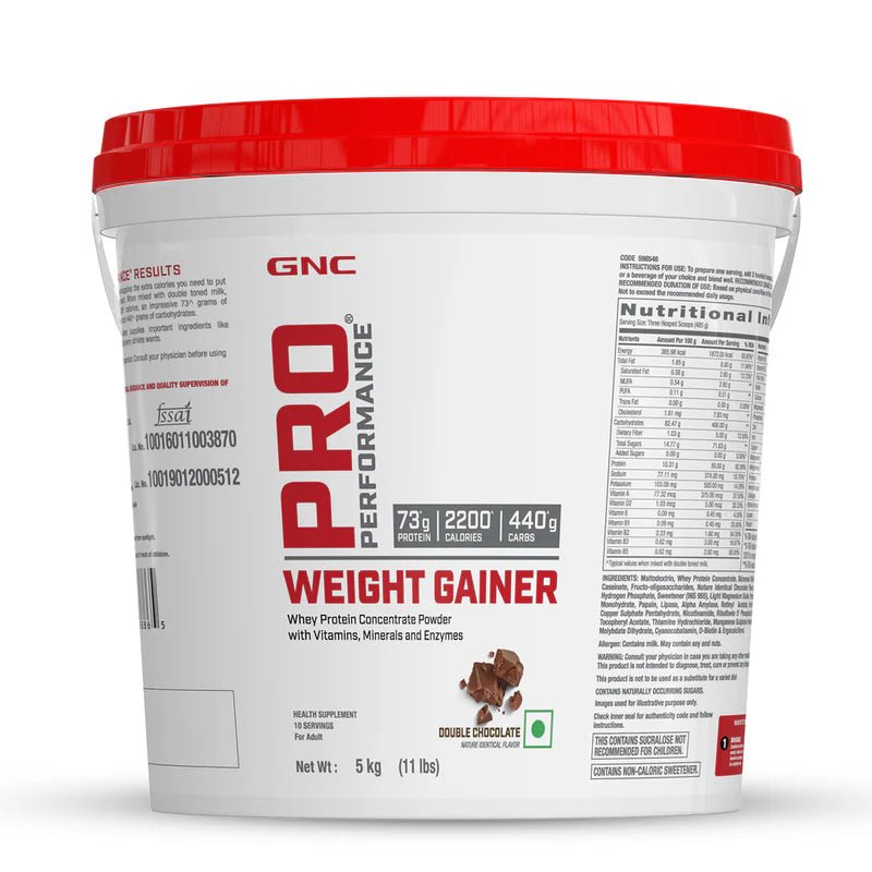 GNC Pro Performance Weight Gainer, 5KG, Double Chocolate - GNC