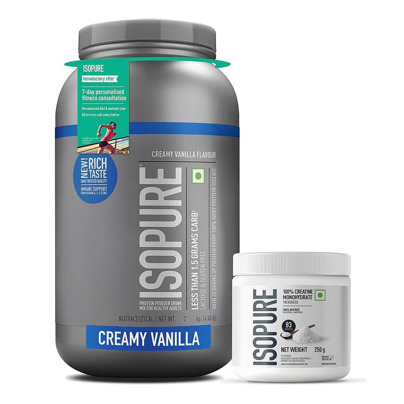 Isopure Combo - Whey Protein Isolate 2KG + Isopure Micronized Creatine 250G Unflavoured - Isopure