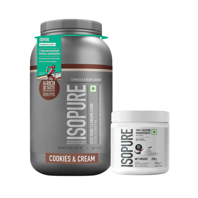 Isopure Combo - Whey Protein Isolate 2KG + Isopure Micronized Creatine 250G Unflavoured - Isopure