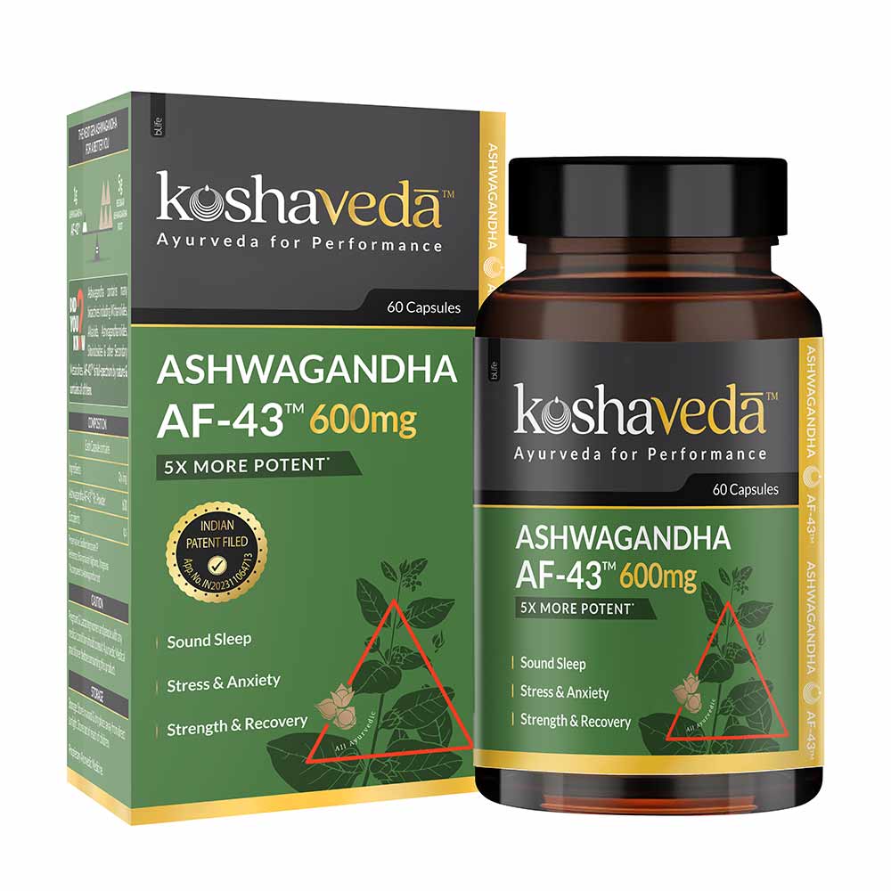 Koshaveda Ashwagandha AF - 43 600mg by MuscleBlaze, 60 capsules - Muscleblaze