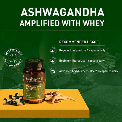 Koshaveda Ashwagandha AF - 43 600mg by MuscleBlaze, 60 capsules - Muscleblaze