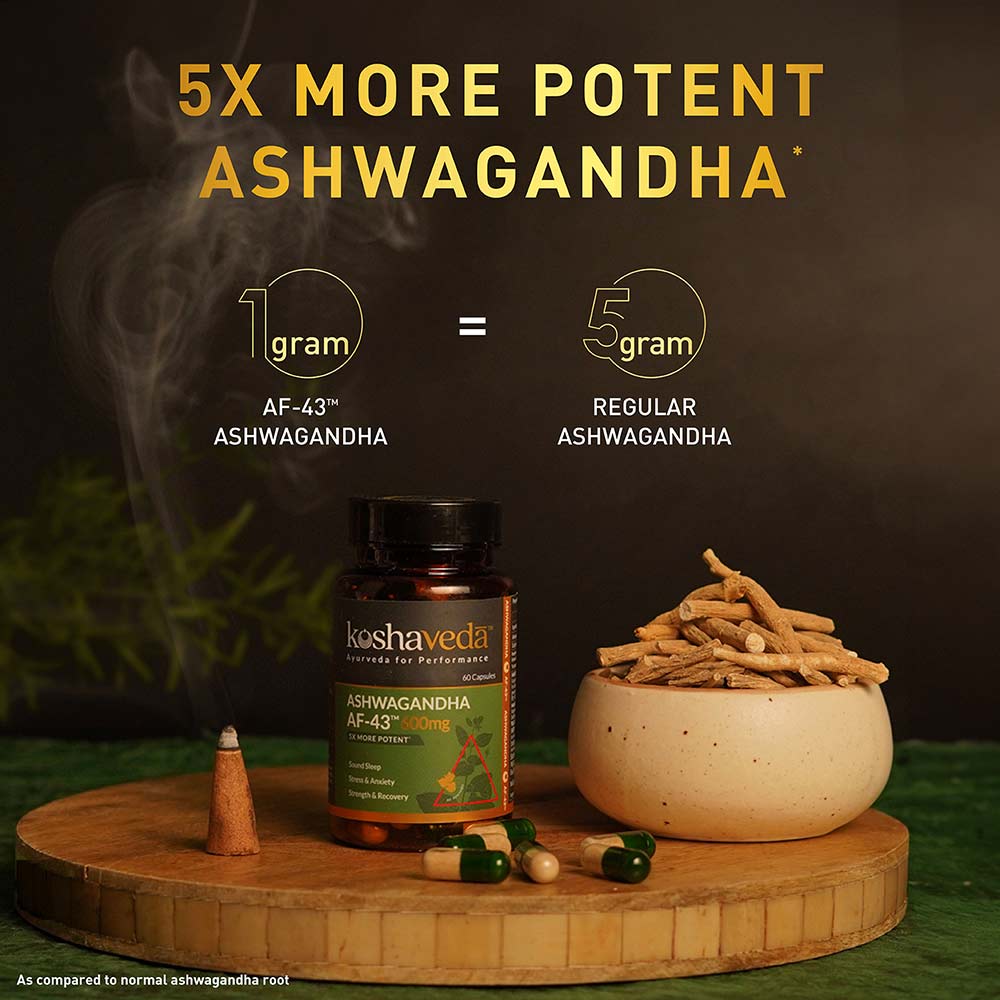 Koshaveda Ashwagandha AF - 43 600mg by MuscleBlaze, 60 capsules - Muscleblaze