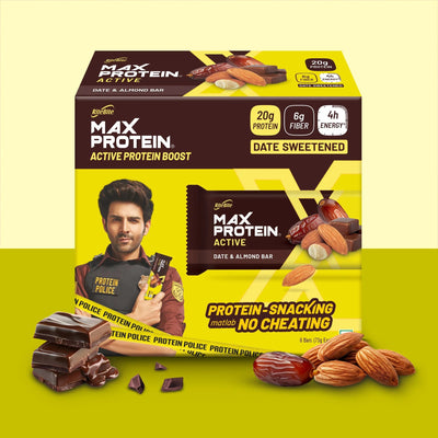 Max Protein Active Protein Bar - Date and Almond - 20G Protein - RiteBite
