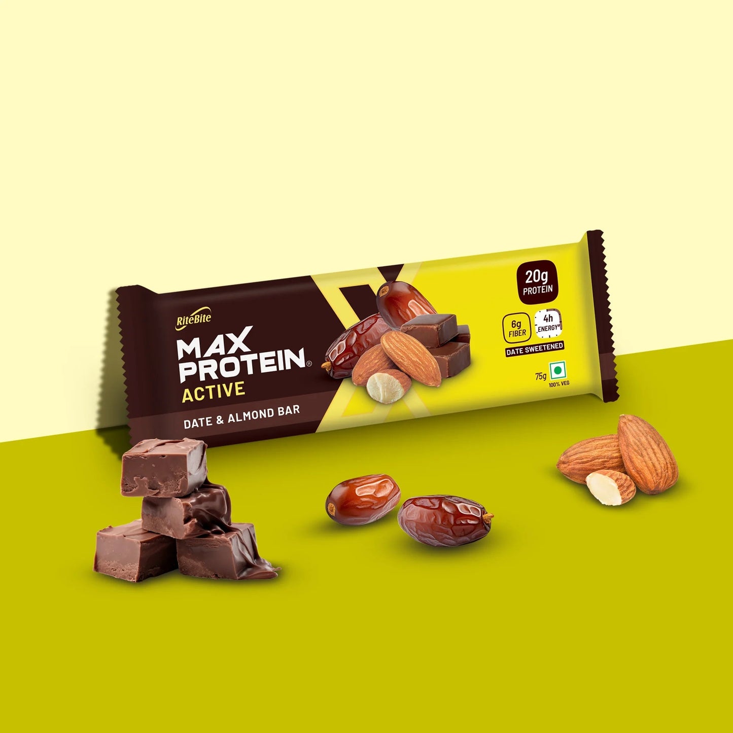 Max Protein Active Protein Bar - Date and Almond - 20G Protein - RiteBite