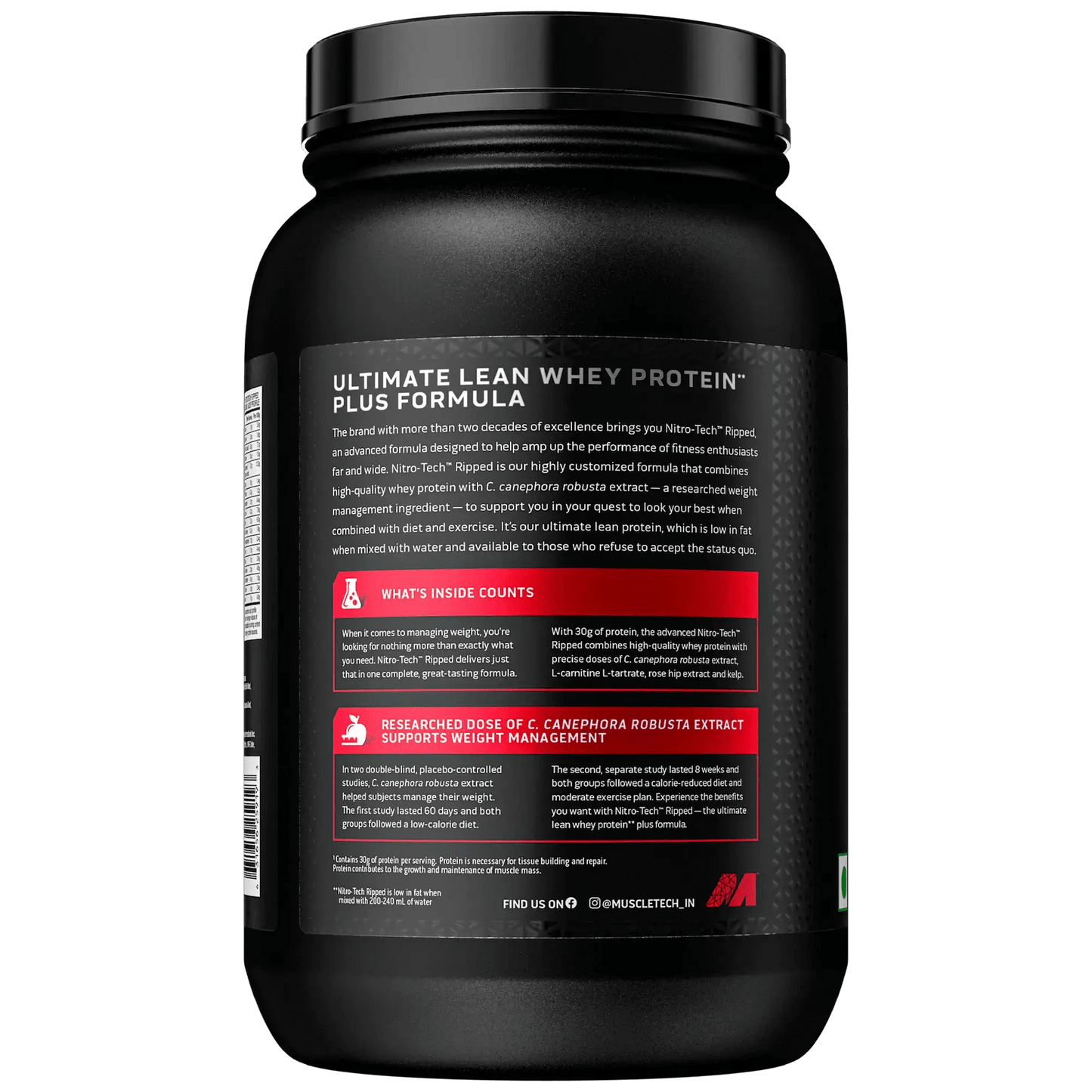 MuscleTech™ Nitro - Tech™ Ripped Whey Protein Powder - Muscletech
