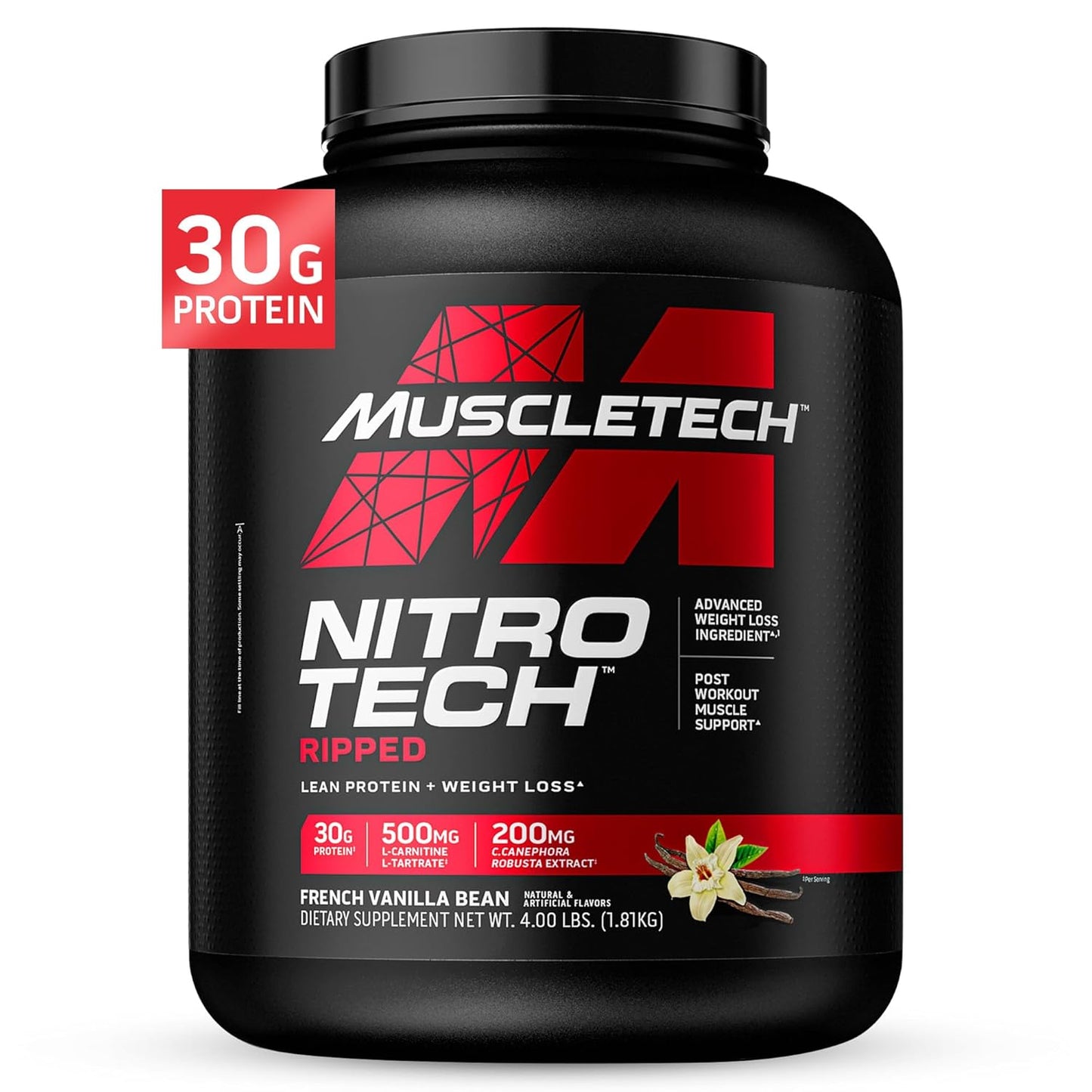 MuscleTech™ Nitro-Tech™ Ripped Whey Protein Powder - Muscletech