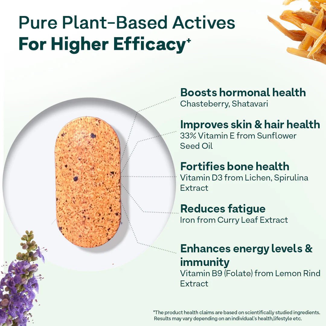 Oziva Plant Based Multivitamins for Women - 50 Tablets - Oziva