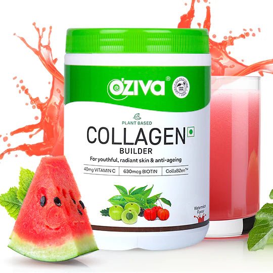 Oziva Vegan Collagen With Biotin & Vitamin C, Watermelon, 200 g - Oziva