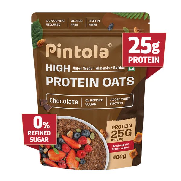 Pintola High Protein Dark Chocolate Oats, 1KG - Pintola