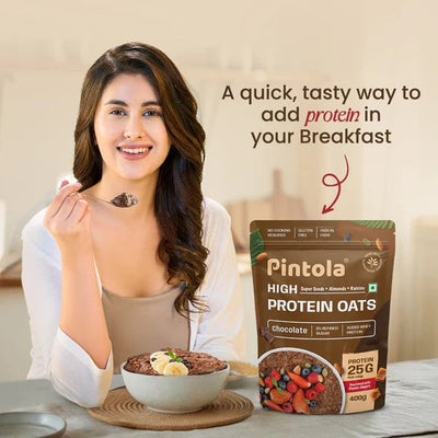 Pintola High Protein Dark Chocolate Oats, 1KG - Pintola