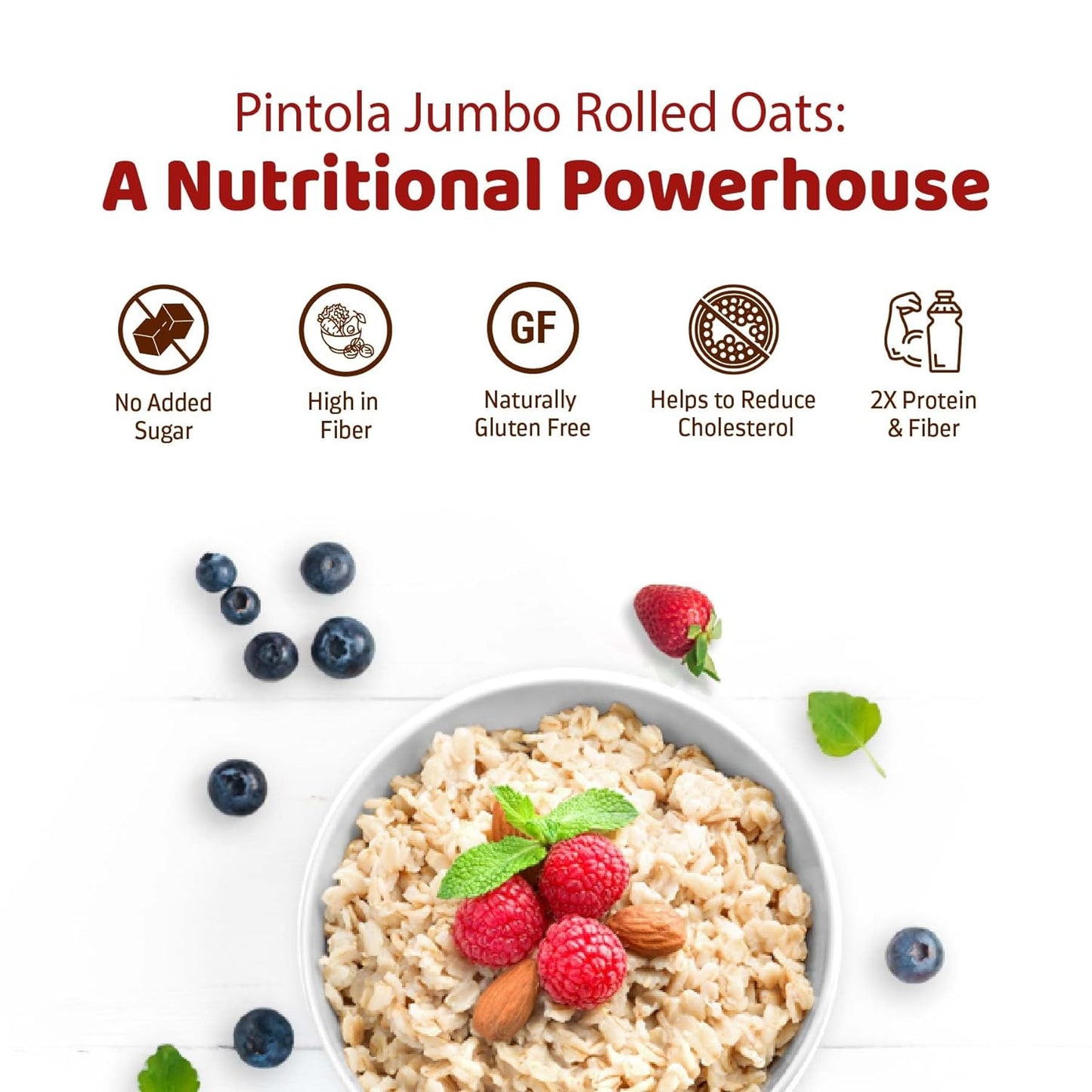 Pintola Jumbo Rolled Oats, 1KG - Pintola