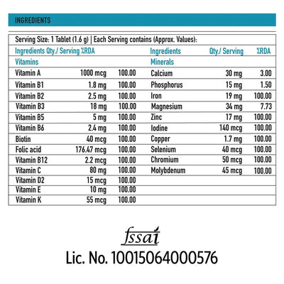 TrueBasics Advanced Multivitamin for Sports with Amino Acids, Energy & Immunity Blends - Truebasics