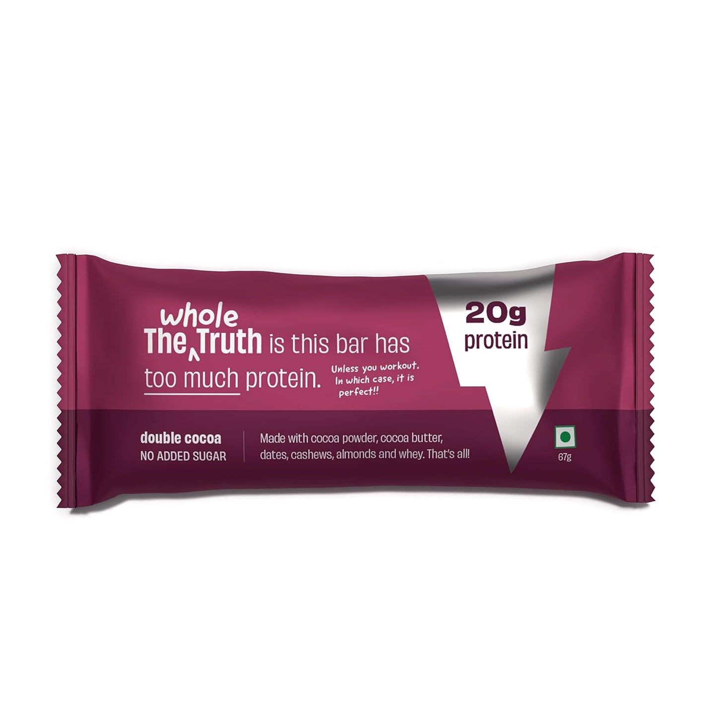 The Whole Truth - High Protein Double Cocoa 20g Protein Bar - The Whole Truth