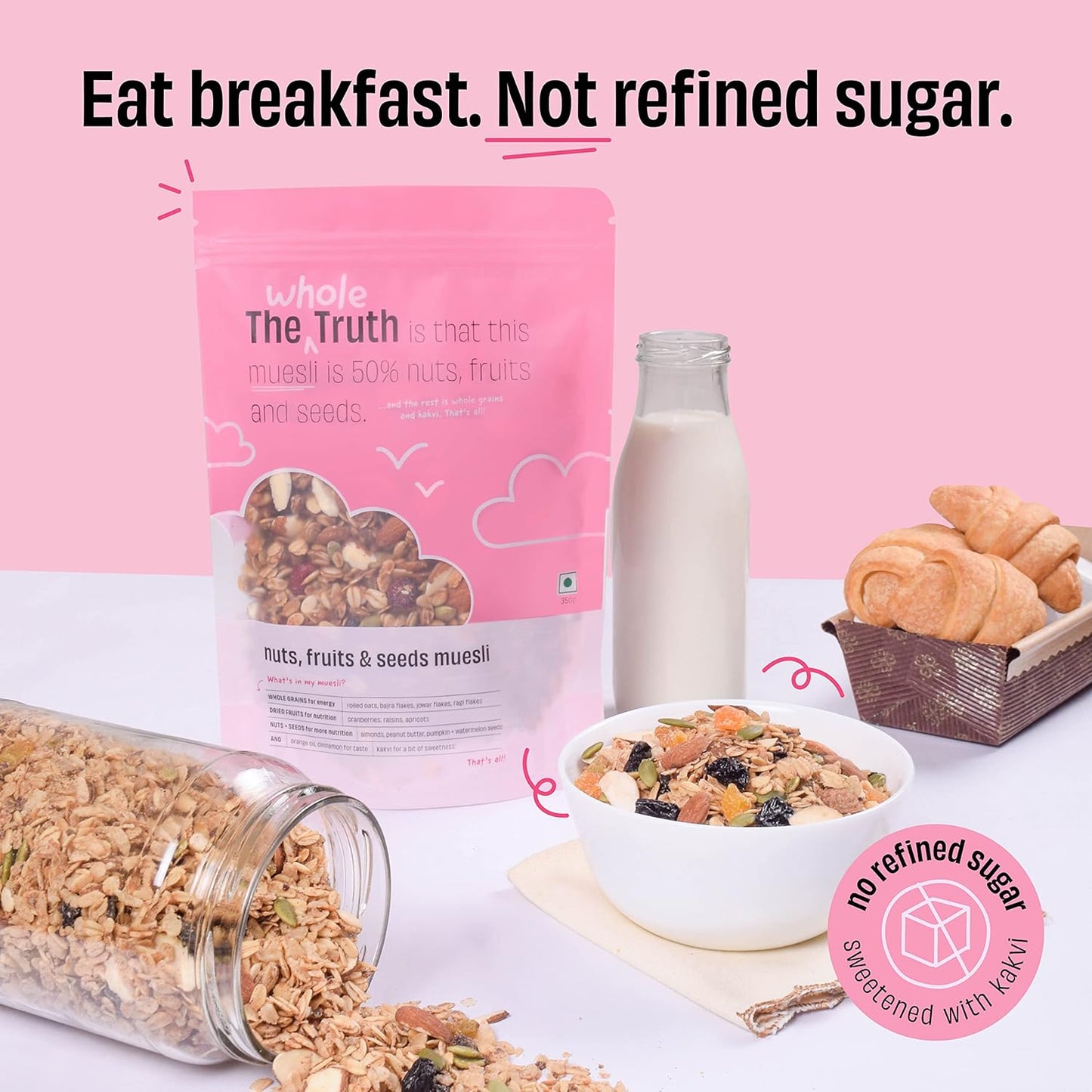 The Whole Truth - Muesli - Nuts, Dried Fruits and Seeds - 750 grams - The Whole Truth