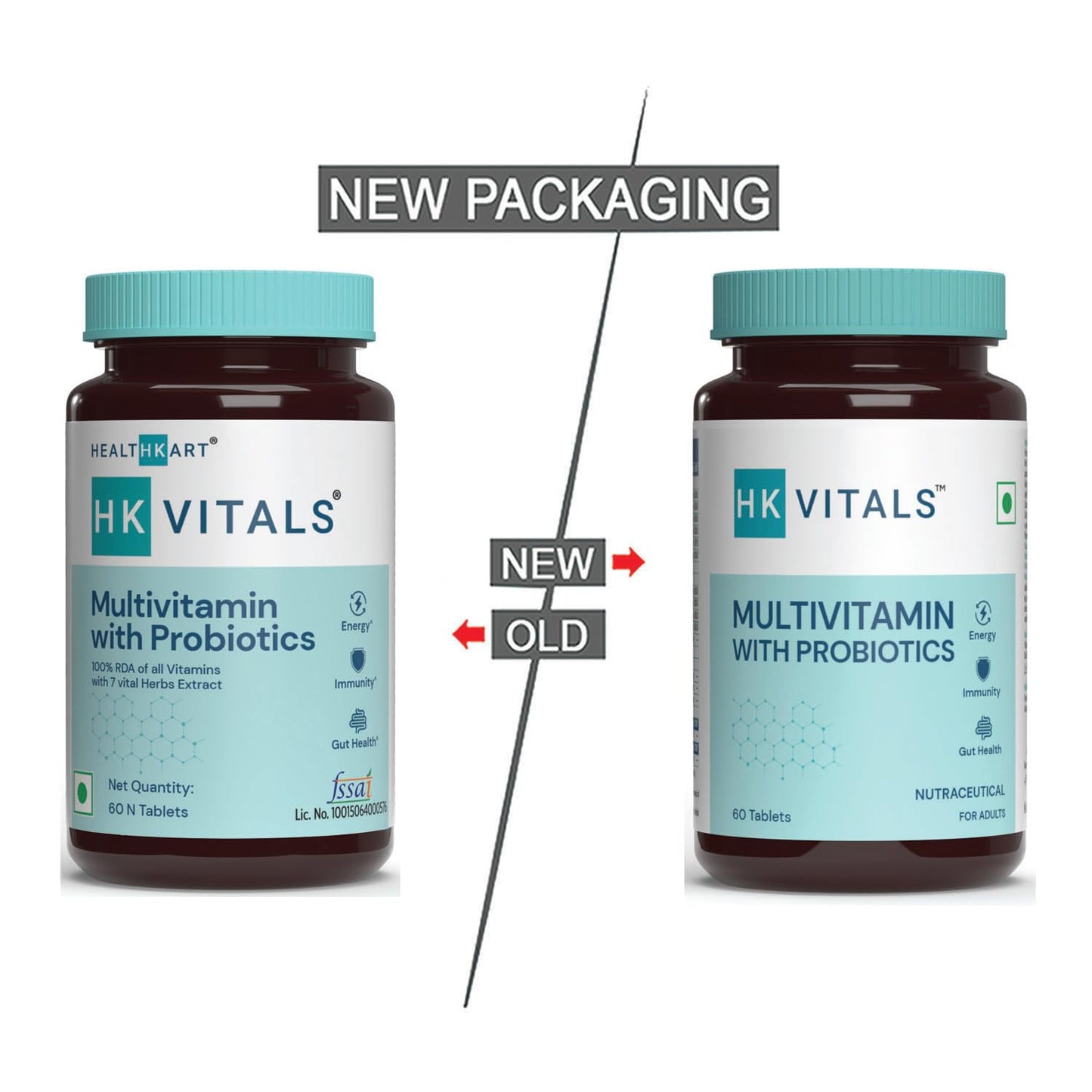 HK Vitals Multivitamin with Probiotics, Supports Immunity and Gut Health