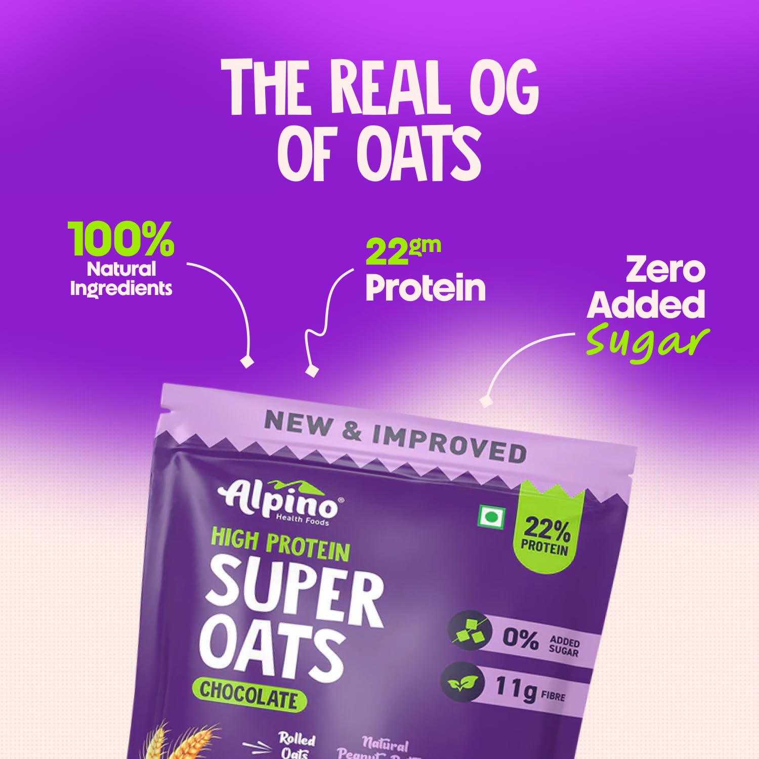 ALPINO High Protein Super Oats Chocolate 1kg - Alpino