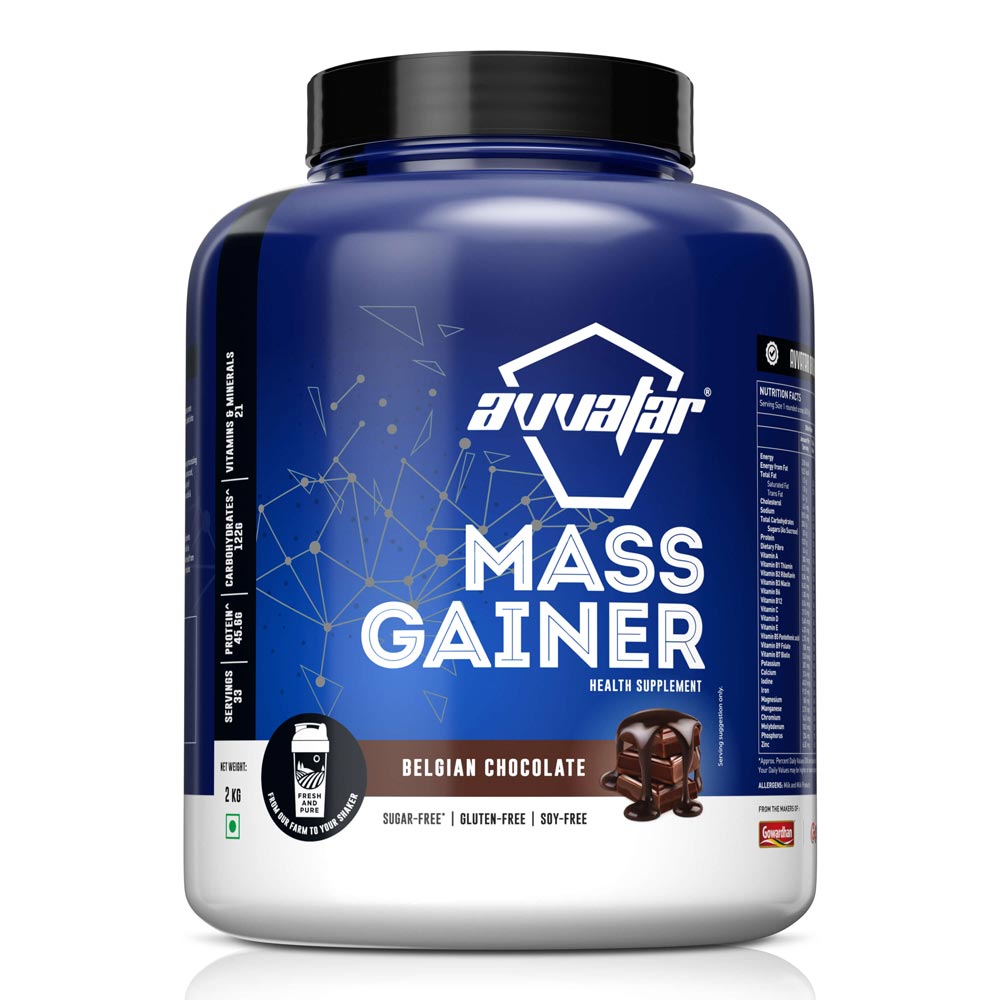 Avvatar Mass Gainer | 2 Kg | Belgian Chocolate - Avvatar