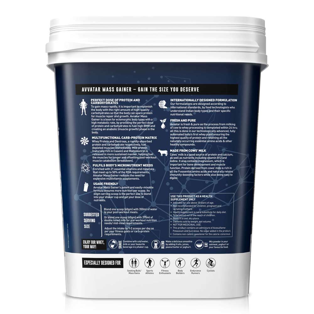 Avvatar Mass Gainer 4 Kg Belgian Chocolate - Avvatar