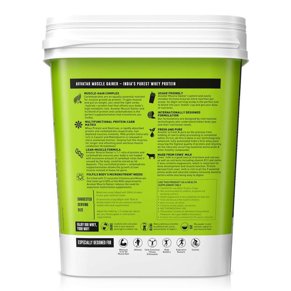 Avvatar Muscle Gainer | 4 Kg | Belgian Chocolate - Avvatar