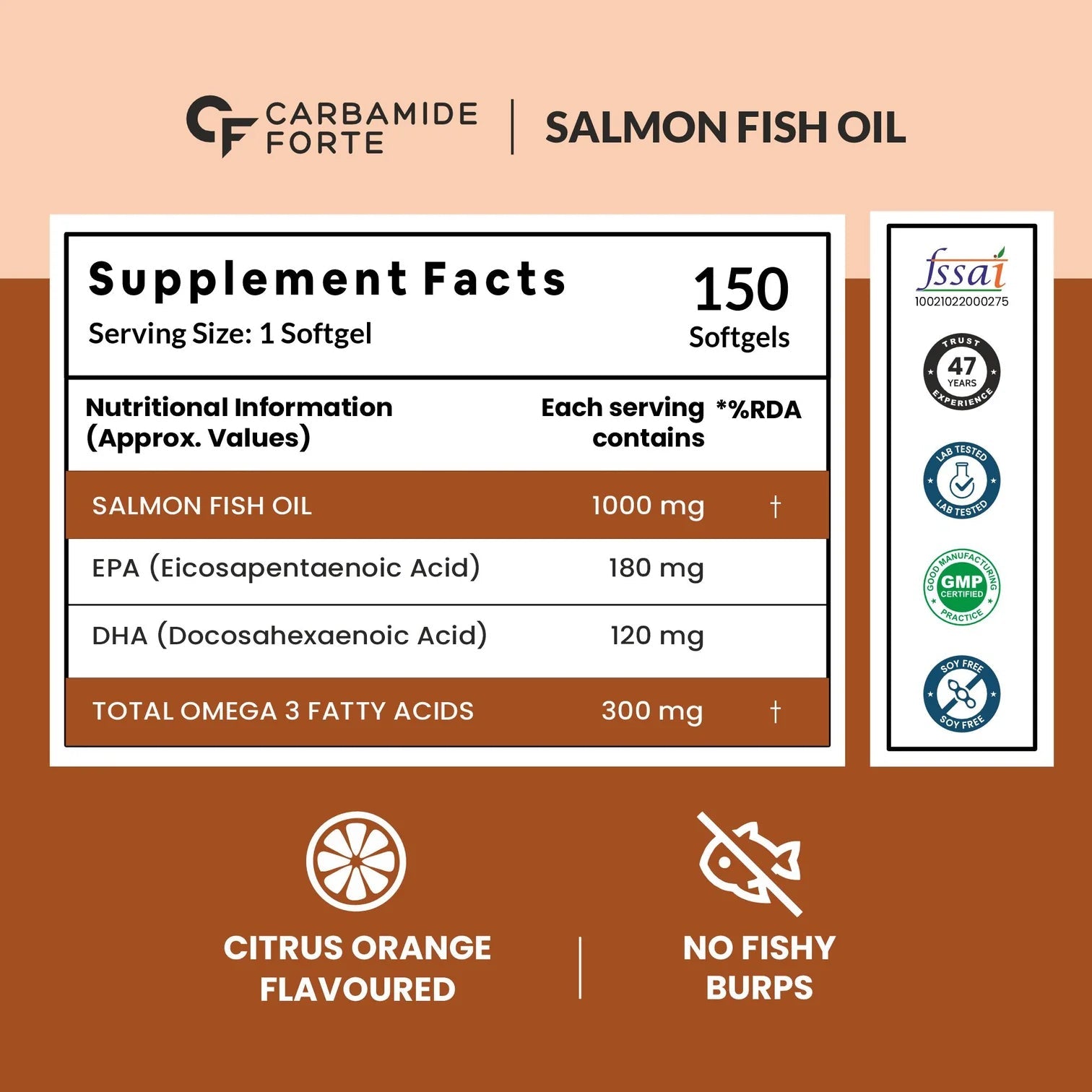 Carbamide Forte Salmon Fish Oil Omega 3 Capsule 1000 mg - Carbamide Forte