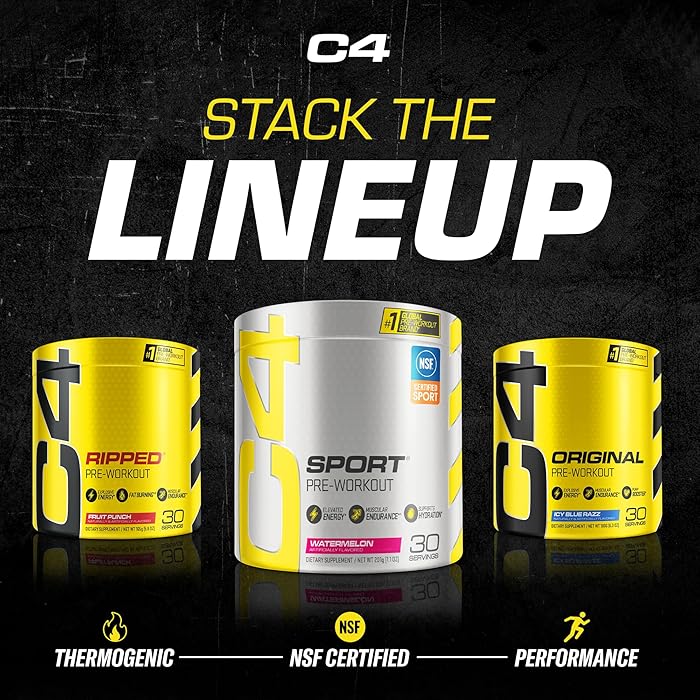 Cellucor C4 Sport Pre Workout Powder, 30 Servings - Cellucor