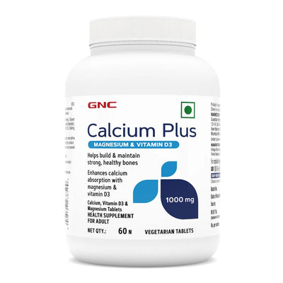 GNC Calcium Plus 1000mg with Magnesium and Vitamin D3, 60 Units - GNC