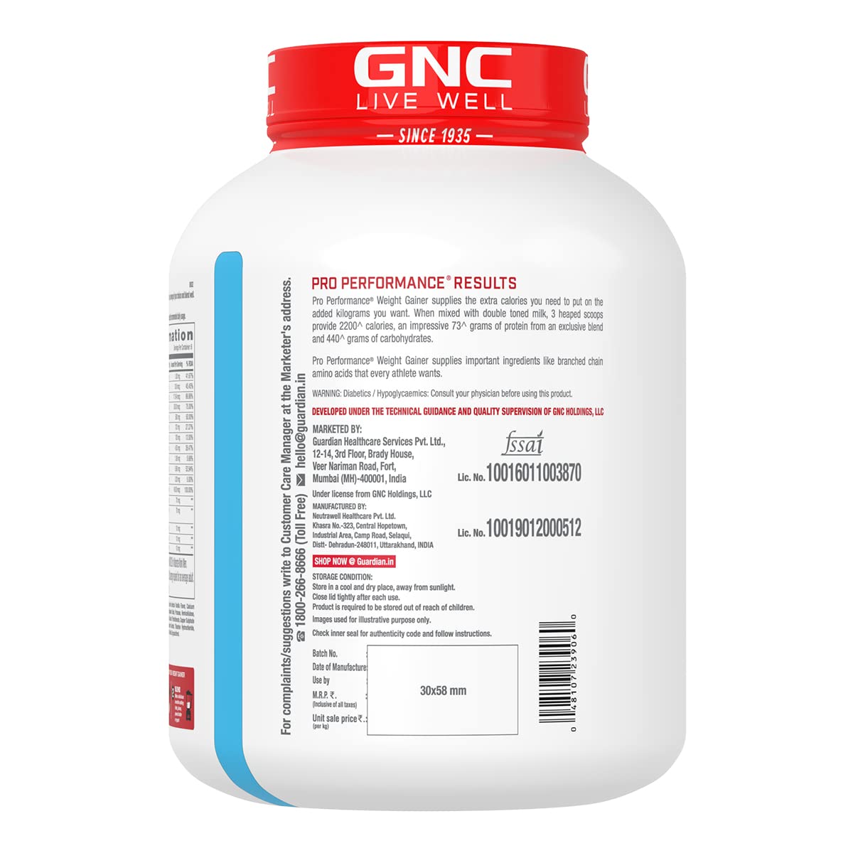 GNC Pro Performance Weight Gainer, 3 kg (6.6 lb), Double Chocolate - GNC