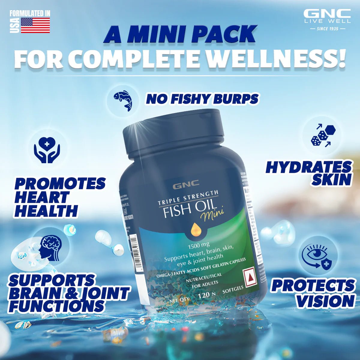 GNC Triple Strength Fish Oil Mini - GNC