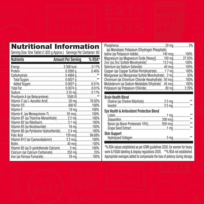 GNC Womens One Daily Multivitamin, 60 tablets - GNC
