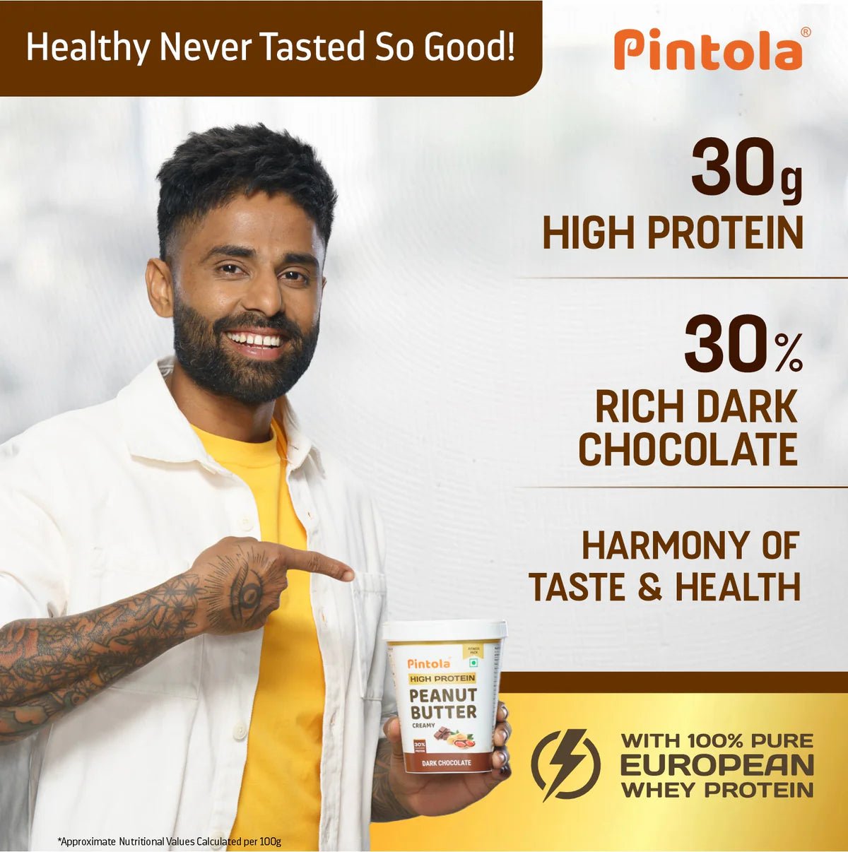 High Protein Dark Chocolate Peanut Butter - Pintola