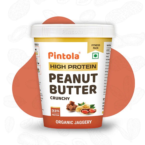 High Protein Peanut Butter with Organic Jaggery, 510G - Pintola