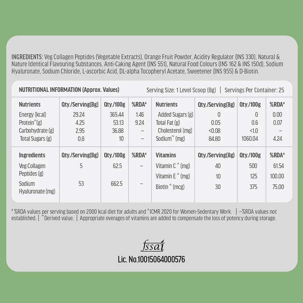 HK Vitals Skin Radiance Collagen, 200G, Veg - HK Vitals