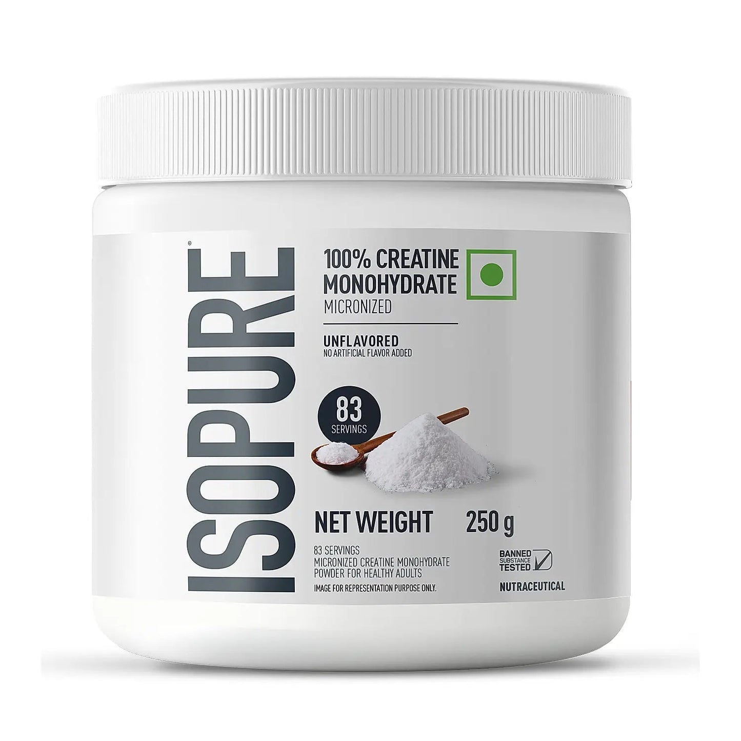 Isopure Creatine Monohydrate Micronized, 250g - 83 servings - Isopure
