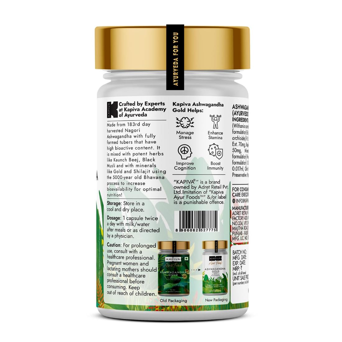 Kapiva Ashwagandha Gold, 60 capsules - Kapiva