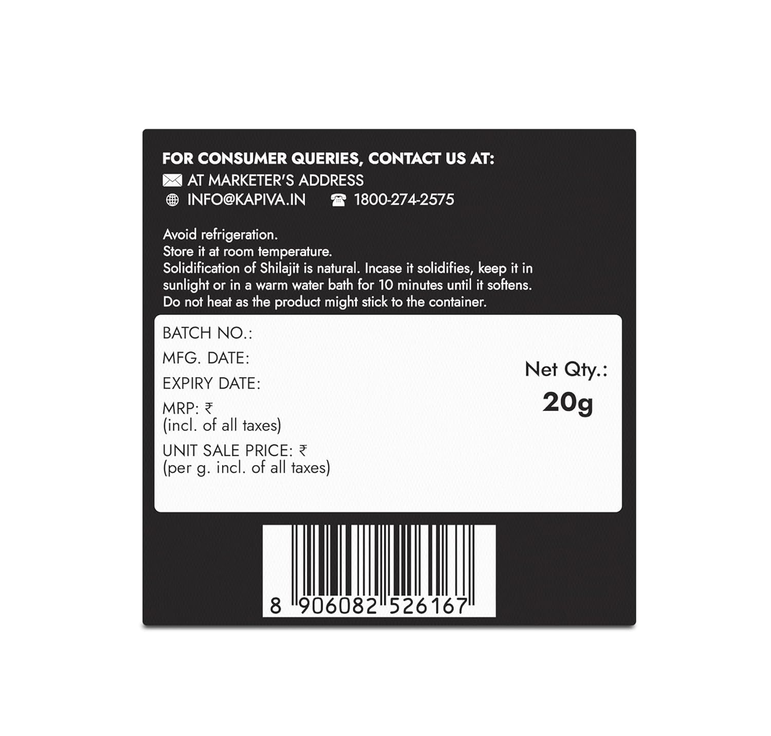 Kapiva Himalayan Shilajit Resin - 20G - Kapiva