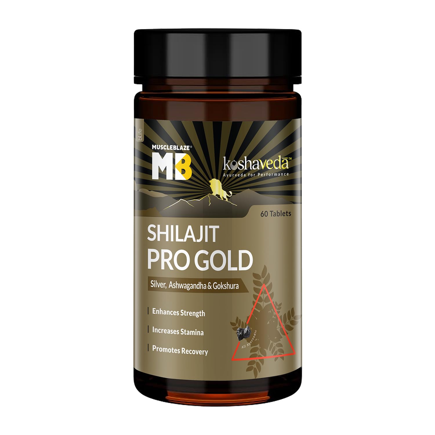 Koshaveda Shilajit Pro Gold by MuscleBlaze (60 Tablets) - Muscleblaze
