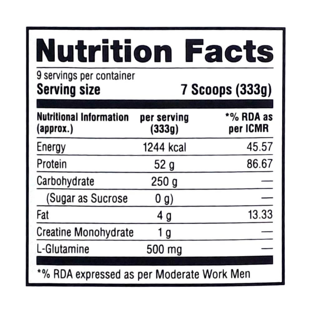 Labrada Muscle Mass Gainer, 3 kg, Chocolate - Labrada