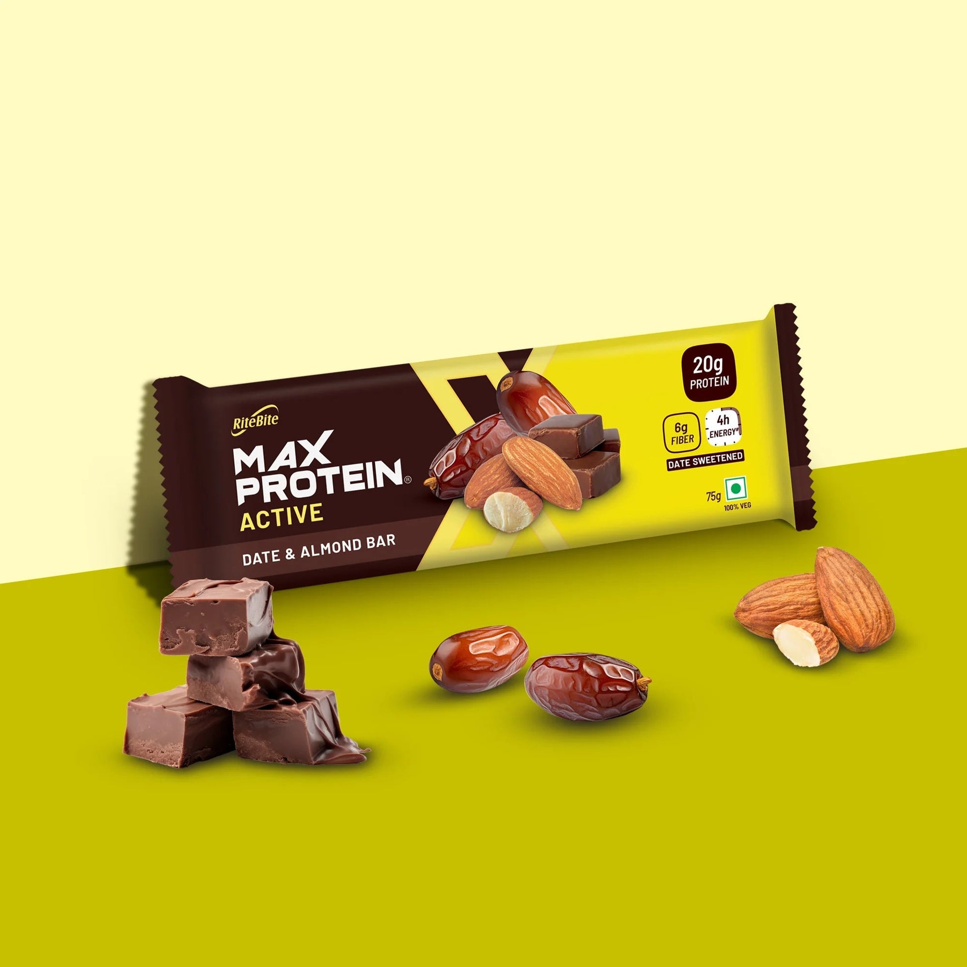 Max Protein Active Protein Bar - Date and Almond - 20G Protein - RiteBite