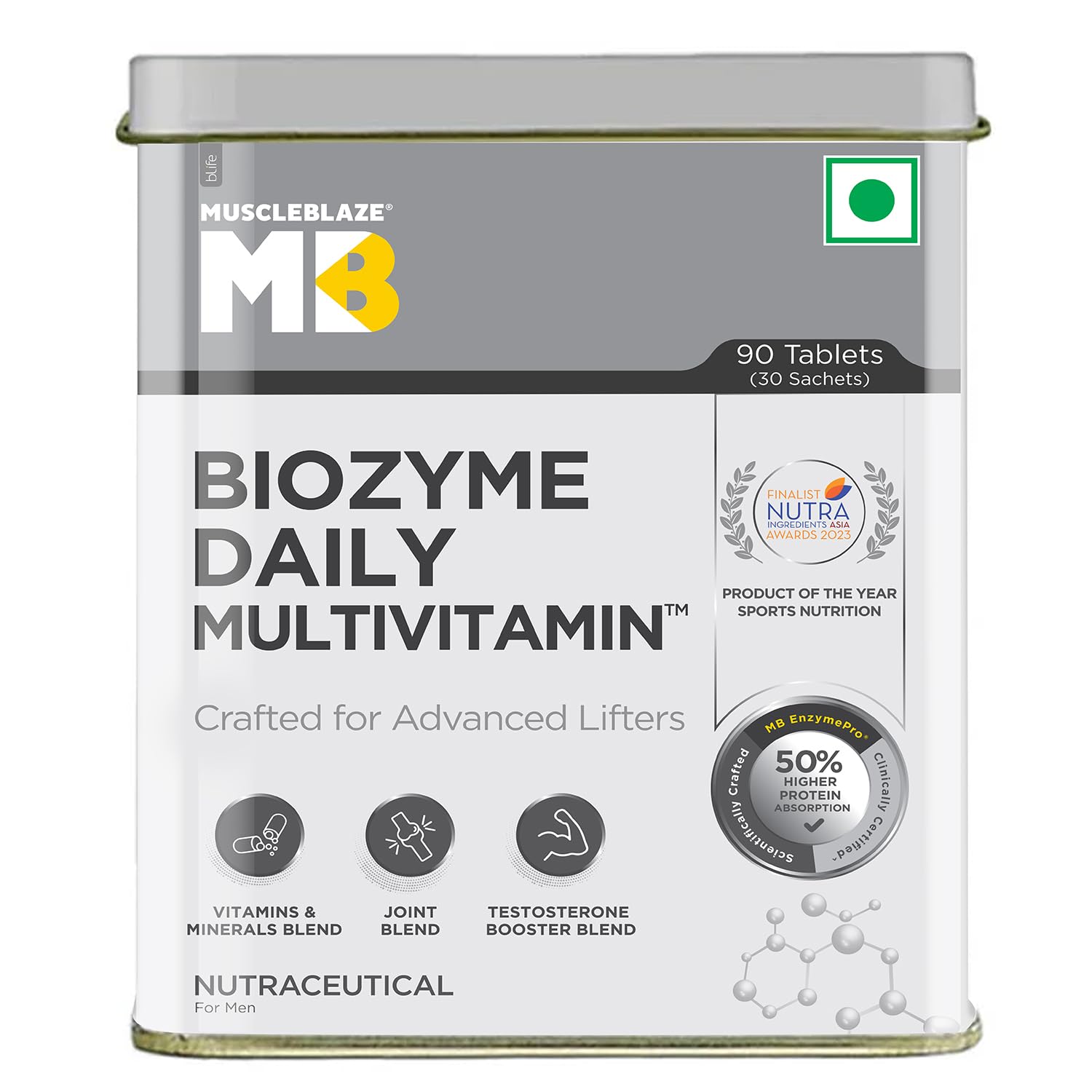 MuscleBlaze Biozyme Daily Multivitamin, 90 tablet - Muscleblaze