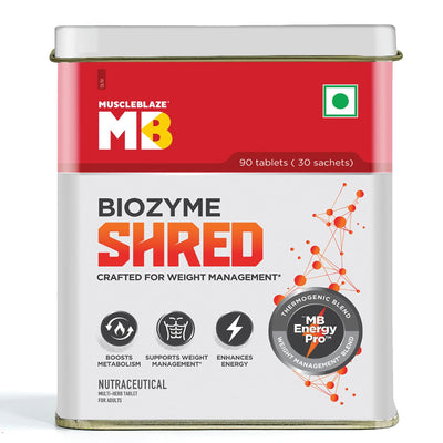 MuscleBlaze Biozyme Shred, 90 tablet - Muscleblaze