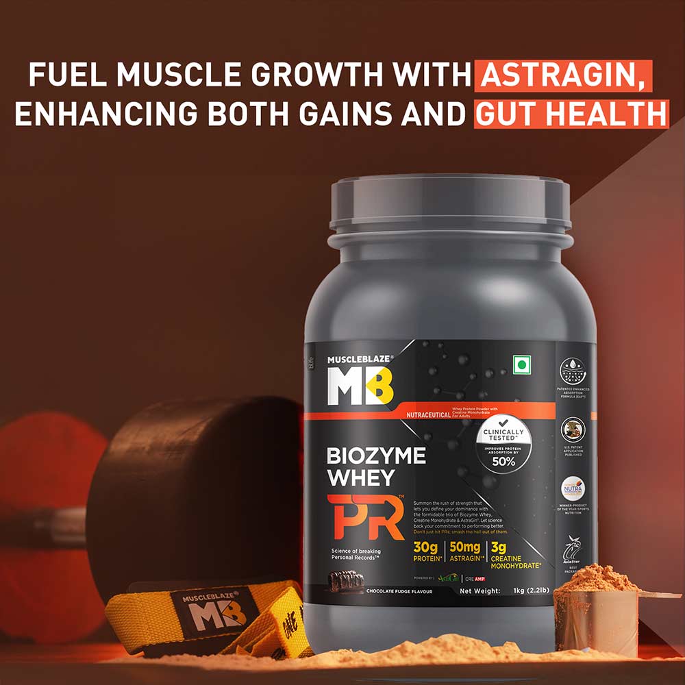 MuscleBlaze Biozyme Whey PR, 1 kg - MuscleBlaze