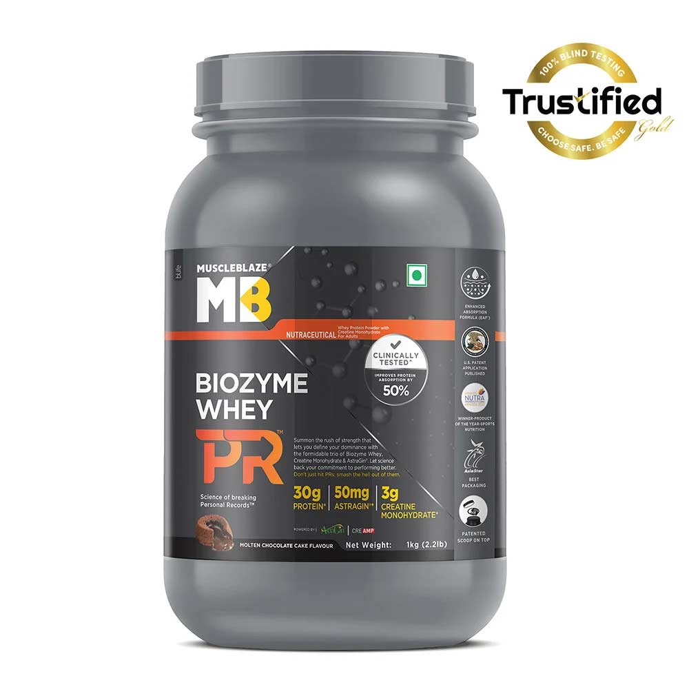 MuscleBlaze Biozyme Whey PR, 1 kg - MuscleBlaze