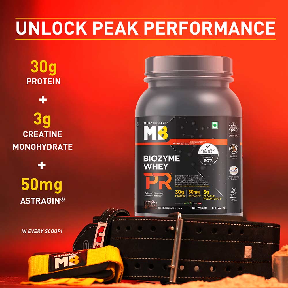 MuscleBlaze Biozyme Whey PR, 1 kg - MuscleBlaze