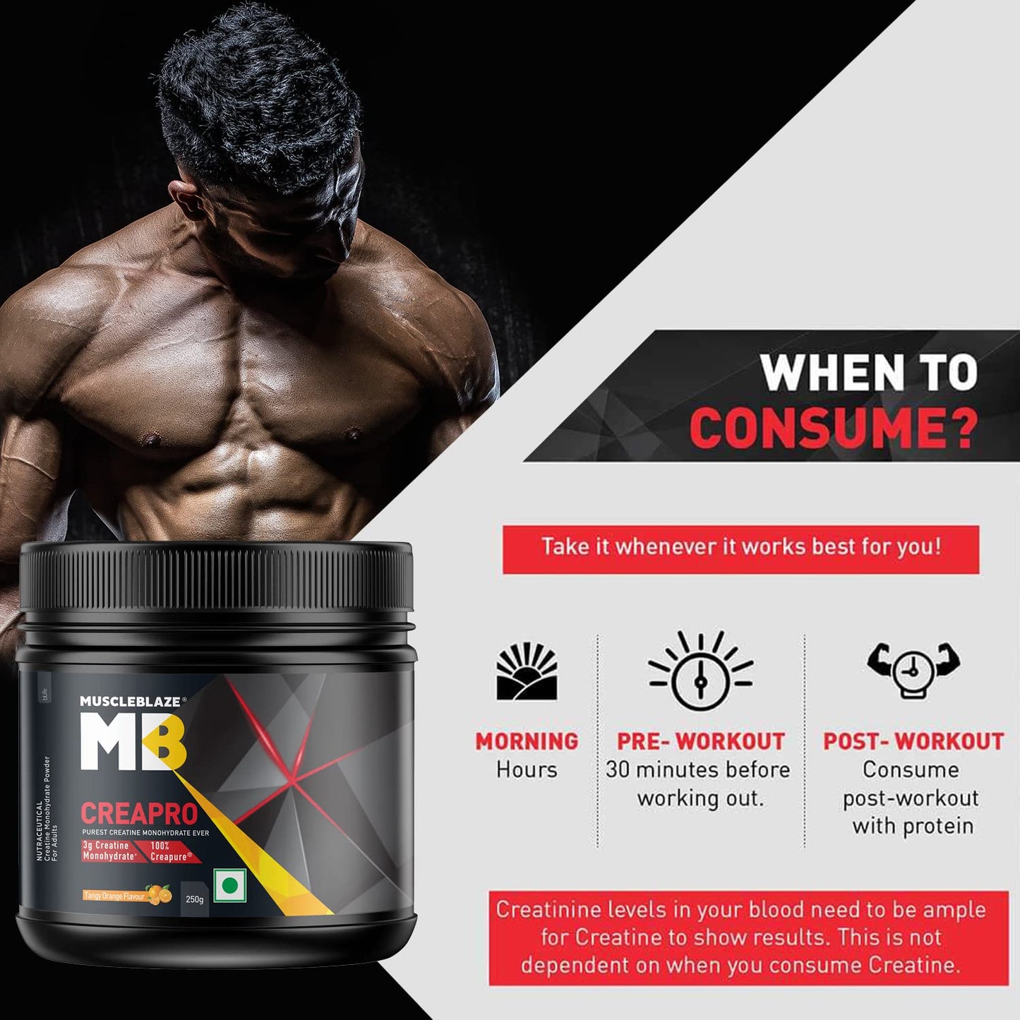 MuscleBlaze CreaPRO Creatine, 250G - MuscleBlaze